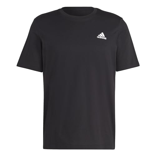 adidas Men's Essentials Single Short Sleeve T-Shirt, Black, S