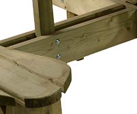 BrackenStyle Aberdeen Picnic Table – Durable Heavy Duty Round Pub Table – Suitable for 8 People 2.15M Diameter