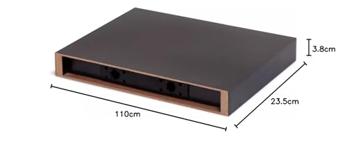 - Homme Concept | 110cm High Gloss Floating Shelves | Black Wall Shelf -