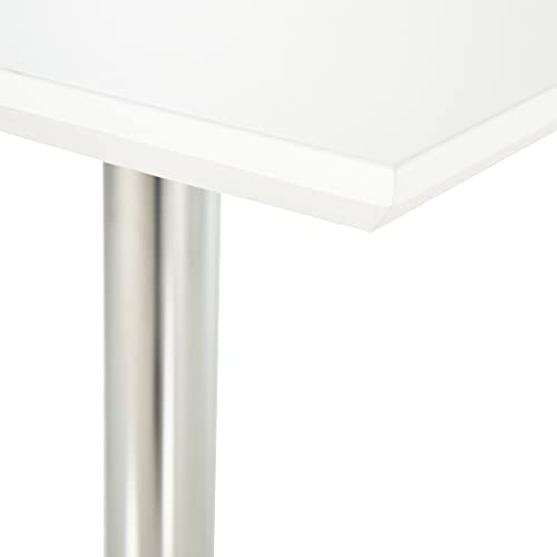 - HOMCOM Square Height Adjustable Bar Table Counter Pub Desk | With Metal Base For Home Bar -