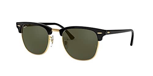 - Ray-Ban Clubmaster Rectangular Sunglasses | Black -