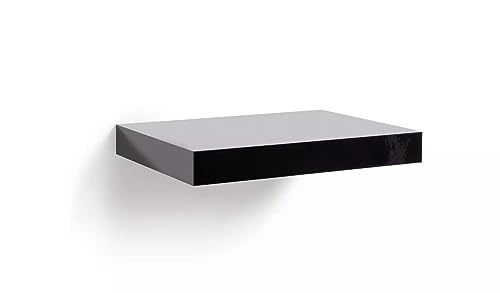 - Homme Concept | 110cm High Gloss Floating Shelves | Black Wall Shelf -