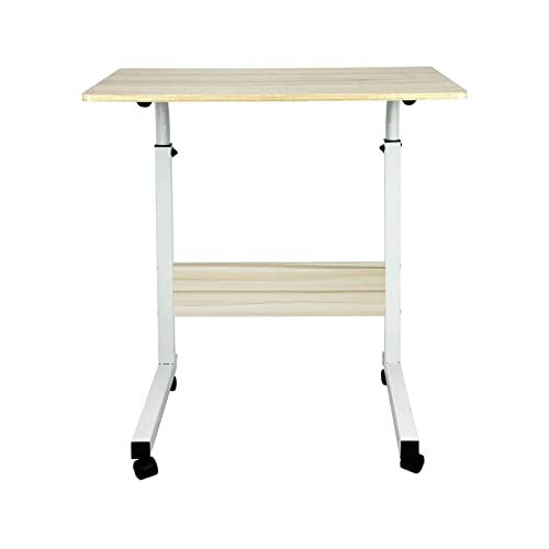 - Simpahome Height Adjustable Mobile Table Workstation | Laptop Overbed Multi Table -