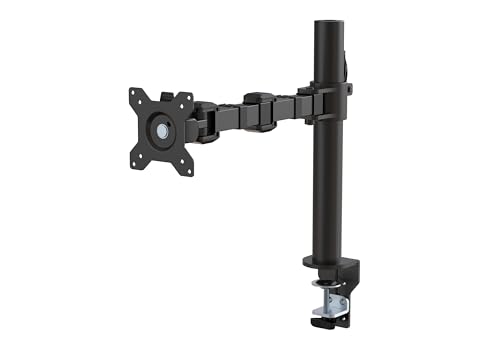 Amazon Basics Single Monitor Stand - Height Adjustable Arm Mount, Steel, Black