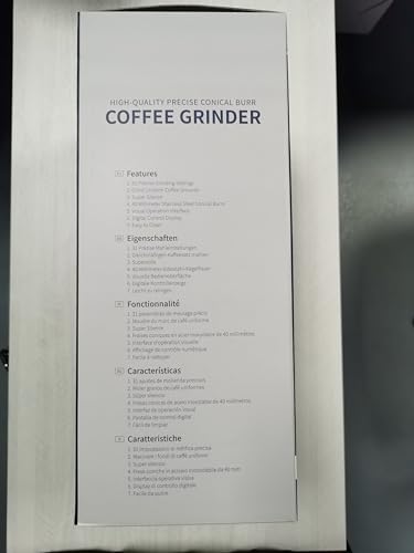 - SHARDOR Conical Burr Coffee Grinder | Electric | 31 Precise Grind Settings | For Espresso/Drip/Pour Over/Cold Brew/French Press | LCD Screen And Digital Timer | Black -