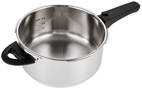 Amazon Basics Stainless Steel Pressure Cooker, 4 Litre, Silver