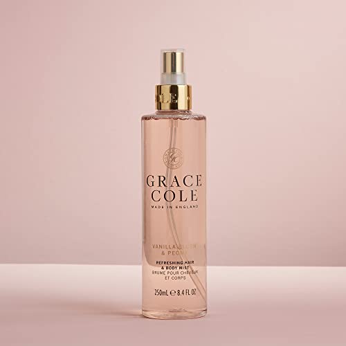 - Grace Cole Women's Body Spray 250ml | Vanilla Blush & Peony Refreshing Fragrance Hair & Body Mist -