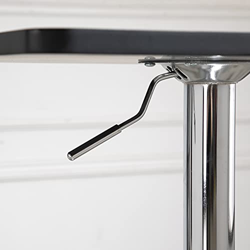- HOMCOM Modern Height Adjustable Counter Bar Table | 360° Swivel Tabletop | Electroplating Metal Base -