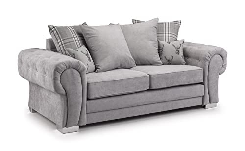 - Honeypot Sofa | Verona Scatterback Sofa Grey 3 Seater -