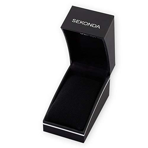 - Sekonda Black Leather | Midnight Blue and Rose-Gold Dial | Watch 1701 -