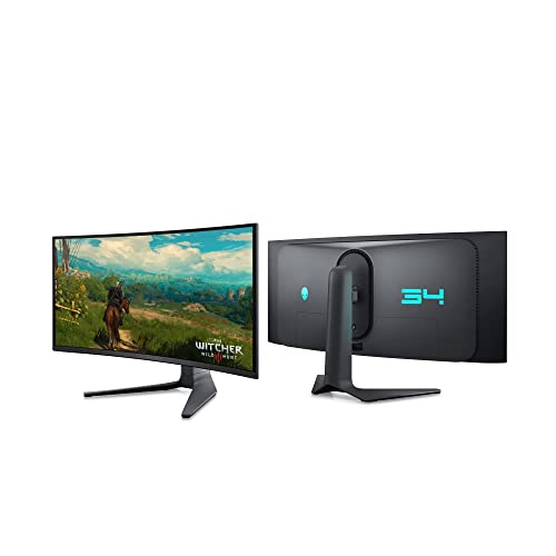 Alienware AW3423DWF 34 Inch WQHD (3440x1440) 21:9 1800R Curved Gaming Monitor, 165Hz, QD OLED, 0.1ms, AMD FreeSync Premium Pro, 99.3% DCI-P3, HDR400, 2x DisplayPort, 1x HDMI, 5x USB, 3 Year Warranty