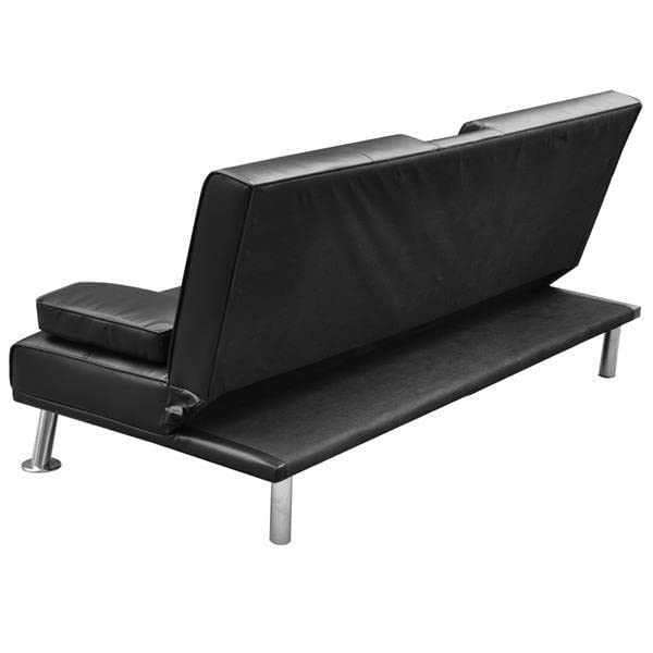 - Yaheetech Click Clack Sofa Bed Faux Leather 3 Seater Sofa Couch For Living Room/Spare Room.