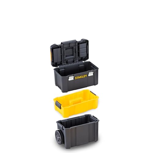 - STANLEY Essential Rolling Workshop Toolbox | 3 Tier | Stackable Units | STST1-80151 -