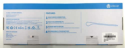 - iClever Wireless Keyboard | Bluetooth Keyboard | Stable Connection to Multi Devices -