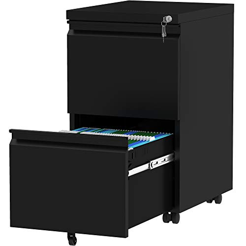 - YITAHOME Mobile Filing Cabinet with 2 Lockable Drawers