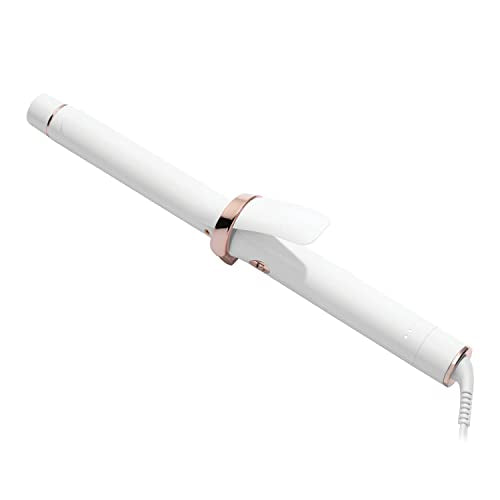 - T3 | SinglePass Professional Curling Iron | Custom Blend Ceramic Long Barrel Curling and Wave Iron -