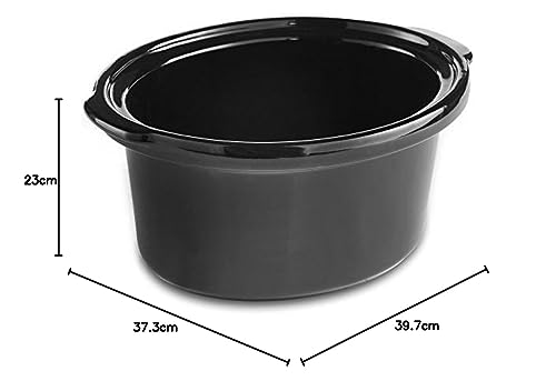 - VonShef Slow Cooker 6.5L with Easy Clean Removable Oven to Table Dish