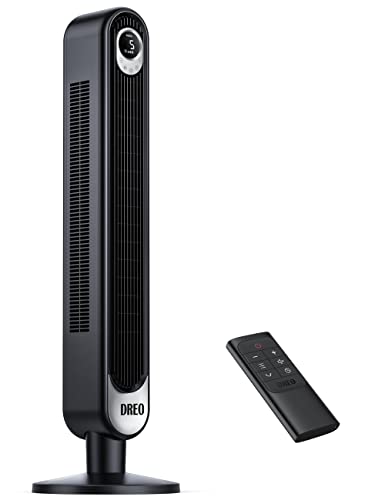 - Dreo 42 Inch Tower Fan, 6 Speeds Standing Fan | 7.3m/s Quiet Bladeless Cooling Fan | 90° Oscillating Electric Fan -