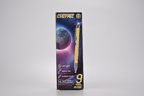 Chipate Gifts for Men, 9 in 1 Multi Tool Pen Mens Gifts, Birthday Gifts for Him, Mens Gifts for Christmas, Gifts for Men Who Have Everything, Stocking Fillers for Men, Gadgets for Men Dad Gifts