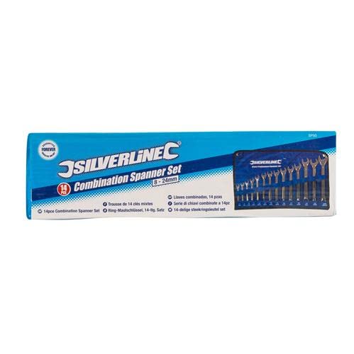 - Silverline SP50 Combination Spanner Set | 14pce | 8 - 24 mm -
