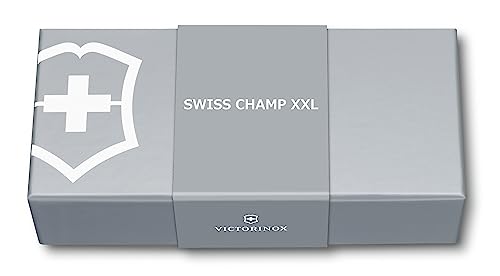 - Victorinox 73 Functions Swiss Champ XXL Pocket Knife, 91 mm Length x 62.3 mm Height, Red -