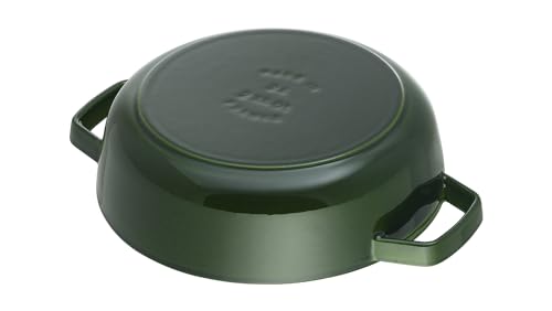 - STAUB | 40511-478-0 | Cast Iron Chistera | 28 cm | Basil Green -
