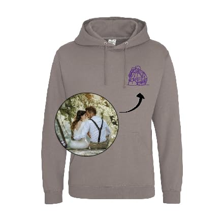 Custom Embroidered Portrait From Photo To Shirt, Outline Photo Sweatshirt, Custom Photo, Custom Portrait, Couple Hoodie,