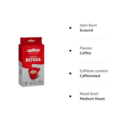 - Lavazza | Qualità Rossa | Ground Coffee | 12 Packs of 250 g -