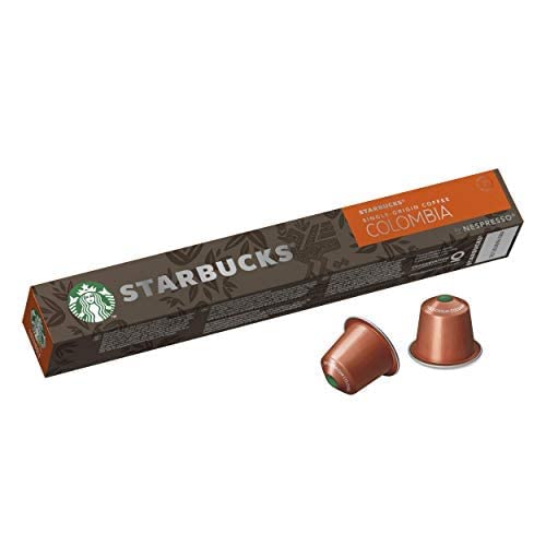 - STARBUCKS Single-Origin Colombia by Nespresso | Medium Roast | Coffee Capsules 8 x 10 (80 Capsules) -