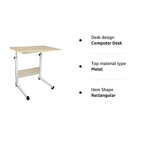 - Simpahome Height Adjustable Mobile Table Workstation | Laptop Overbed Multi Table -