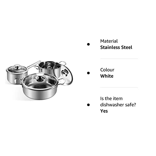 - Saucepan Set 6 Pieces | Stainless Steel Pot and Pan Set -