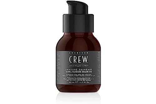 American Crew Ultra Gliding Shave Oil, Nourishes & Softens Beard Hair (50ml) Irritation Preventing Formula, Grooming for Men