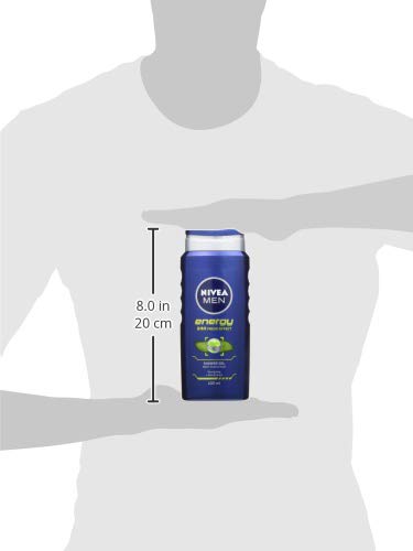 - NIVEA MEN Shower Gel Energy | (6 x 400ml) | Energizing Body Wash with Mint Extract -
