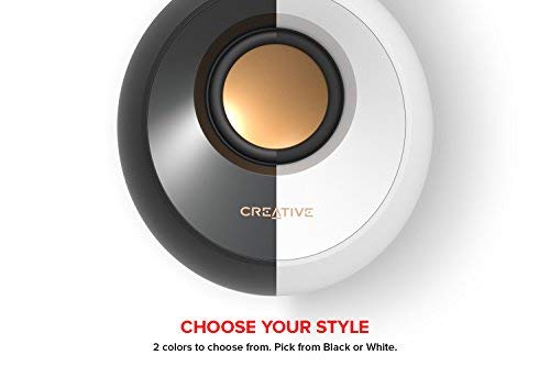 Creative Pebble Modern 2.0 USB powered Compact Speaker Sound System with Clear Sound for Computer, PC, Laptop, Mac - White