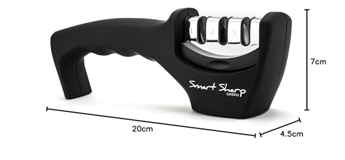 - Lantana Smart Sharp Knife Sharpener | Professional 3 Stage Manual Sharpener For Sharpening Kitchen Knives -