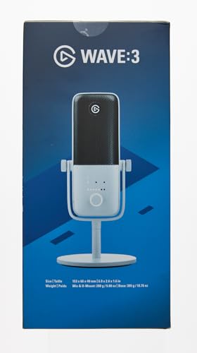 - Elgato Wave | 3 White | Premium Studio Quality USB Condenser Microphone -