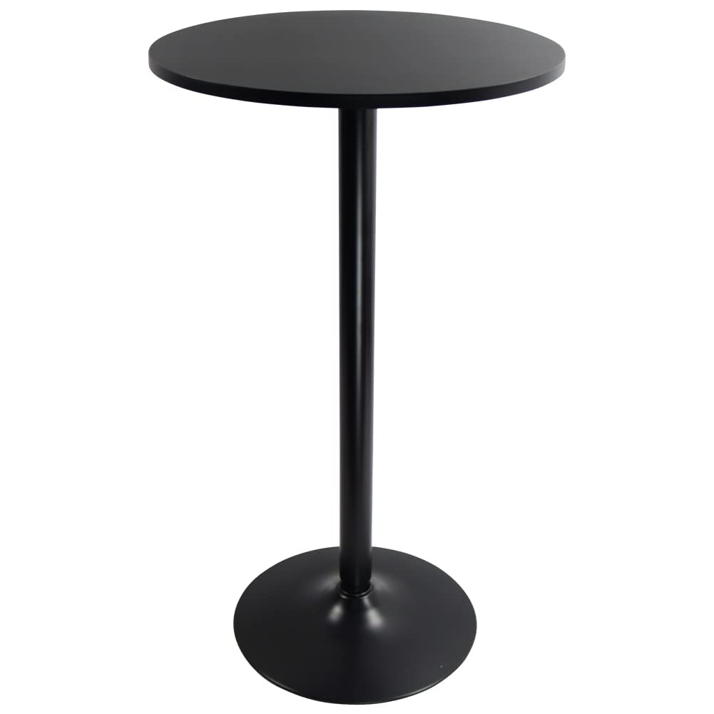 - KKTONER Round Bar Table | 60CM Top for Cocktail Bar | Pub Dining Bistro (106CM H) -