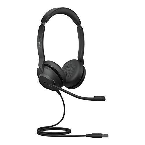 - Jabra Evolve2 30 Headset | Noise Cancelling Microsoft Teams Certified Stereo Headphones With 2-Microphone Call Technology -