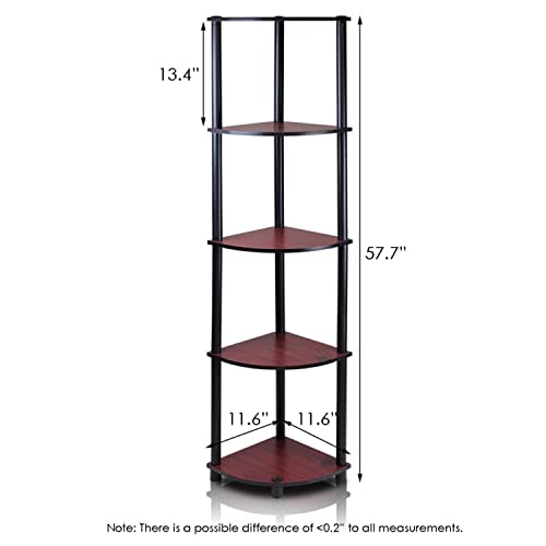 - Furinno Turn-N-Tube | 5 Tier Corner Display Rack | Multipurpose Shelving Unit -