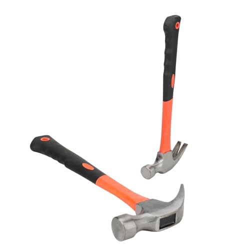 - KEILEOHO 2 Piece Claw Hammer Set | 8oz 24oz Steel Hammer with Non Slip Handle -