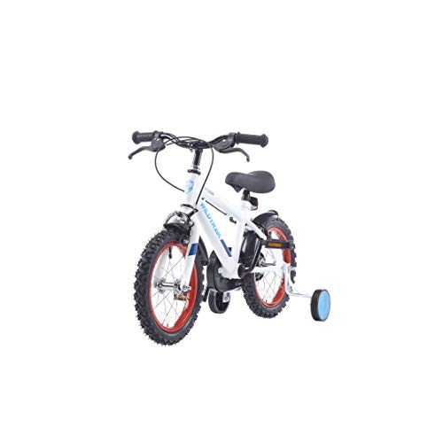- Wildtrak - 14 Inch Bike for Children 3-5 Years Old with Training Wheels - White and Blue