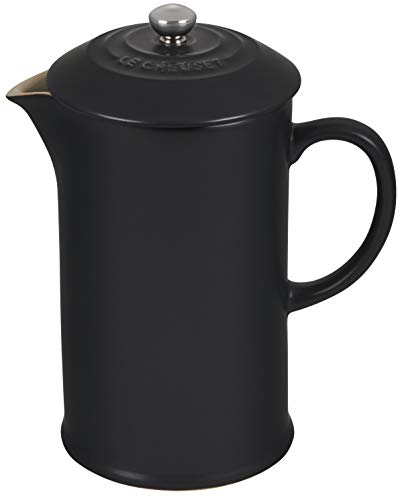 - Le Creuset Stoneware Cafetière French Press | Stainless Steel Plunger | 1 Litre | Serves 3-4 Cups -