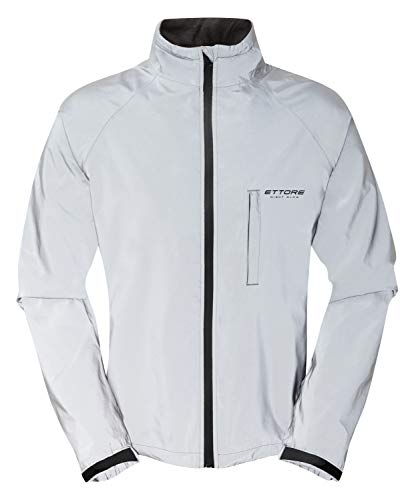 - Ettore Mens Cycling Jacket | Waterproof Breathable High Visibility Reflective Silver -