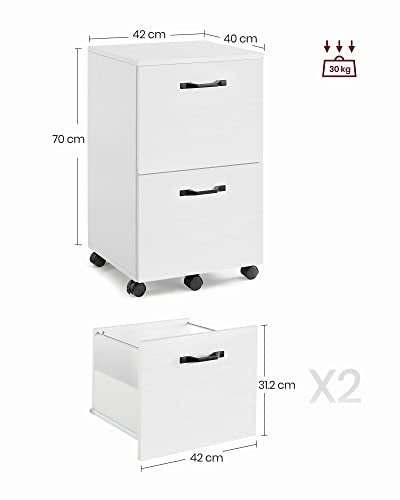 - VASAGLE 2-Drawer Filing Cabinet -