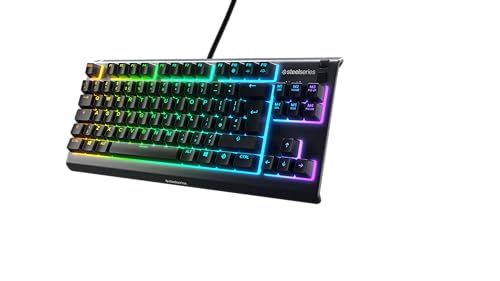 - SteelSeries Apex 3 TKL | RGB Gaming Keyboard | Tenkeyless Compact Esports Form -