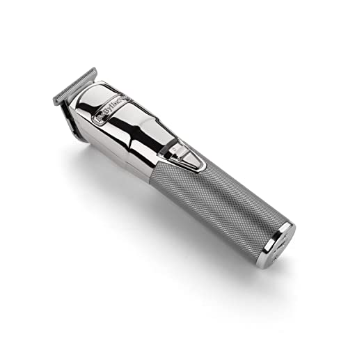 BaBylissPRO High-Torque Super Motor Beard Trimmer, 2 Japanese steel blades, metal housing, cordless