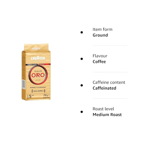 - Lavazza | Qualità Oro | Ground Coffee | 6 Packs of 250 g -
