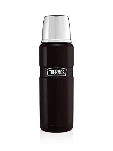 - Thermos 190755 Stainless Steel King Flask | Matt Black | 470 ml -