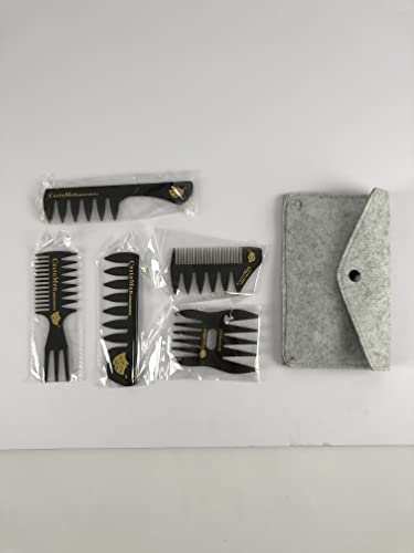 Amelar 5 PCS Hair Comb Styling Set Barber Hairstylist Accessories,Professional Shaping & Wet Pick Barber Brush Tools, Anti-Static Hair Brush for Men Boys