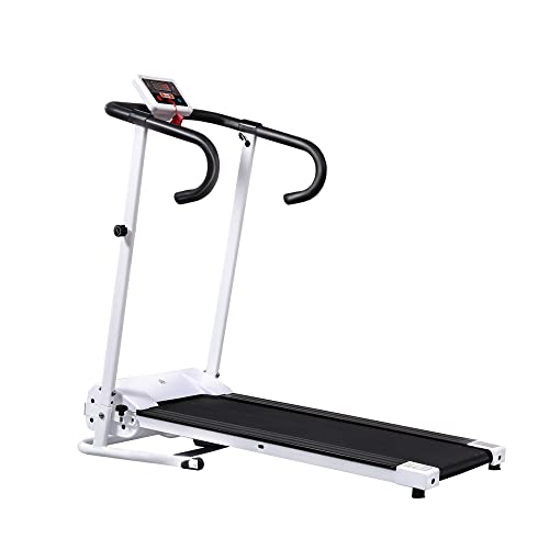 - HOMCOM 1.25HP Motorised Electric Treadmill | 10km/h Folding Running Machine | Gym Fitness Exercise with LCD Monitor -